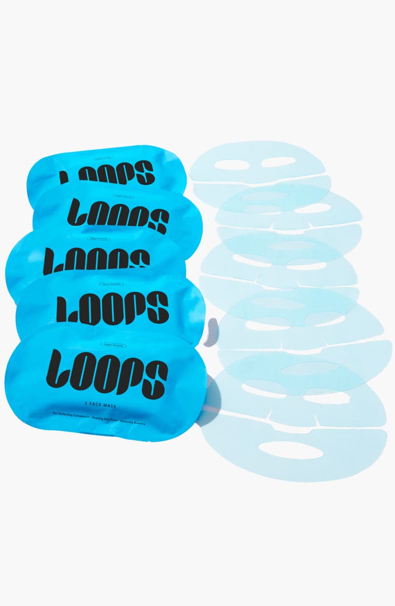 LOOPS 5-Pack Hyper Smooth Dark Spot Face Masks, Alternate, color,
