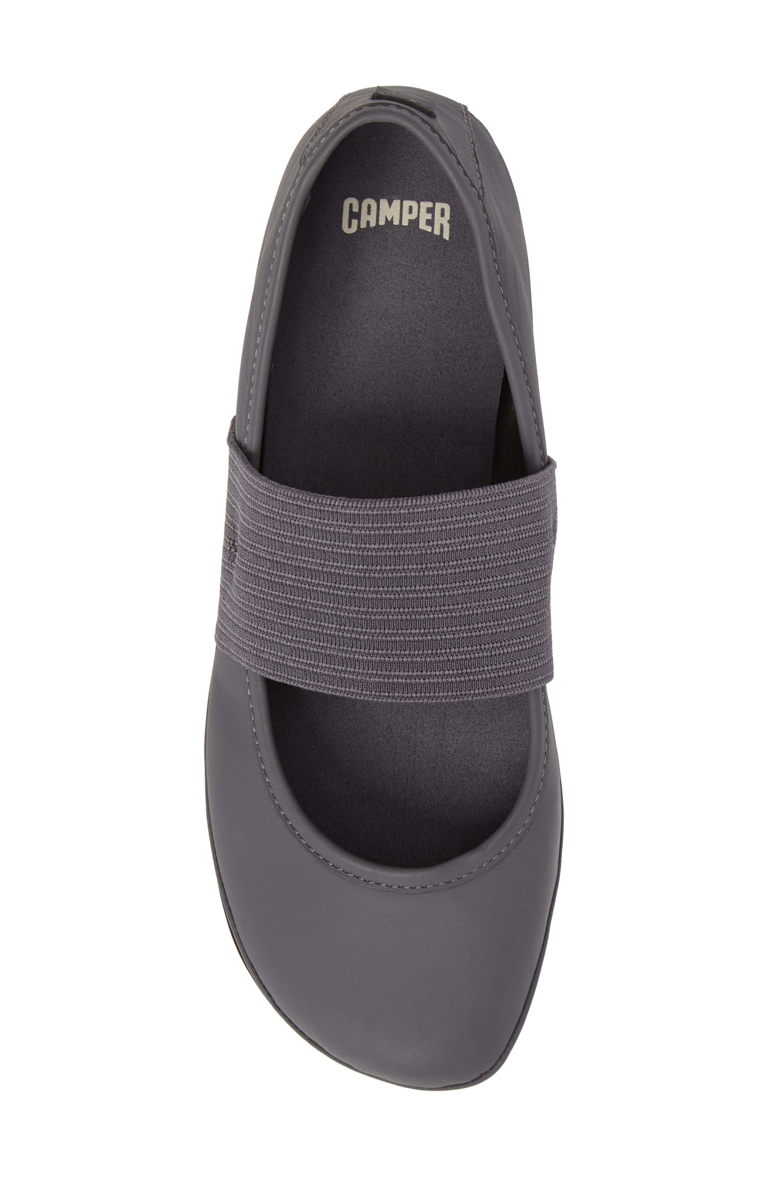 Camper Right Nina Leather Ballerina Flat, Alternate, color, 