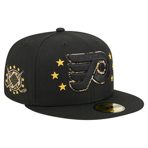 Men's New Era  Black Philadelphia Flyers Military Appreciation Digital Camo Stars 59FIFTY Fitted Hat