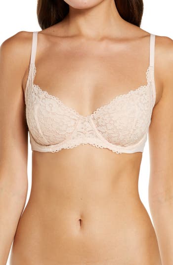 Skarlett Blue Wander Convertible Underwire Lace Bra In Sand
