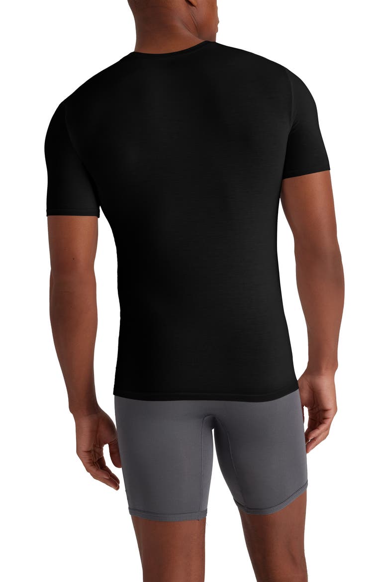 3-Pack Second Skin Stay Tucked Crewneck Undershirts, Alternate, color, WHITE, WHITE, BLACK