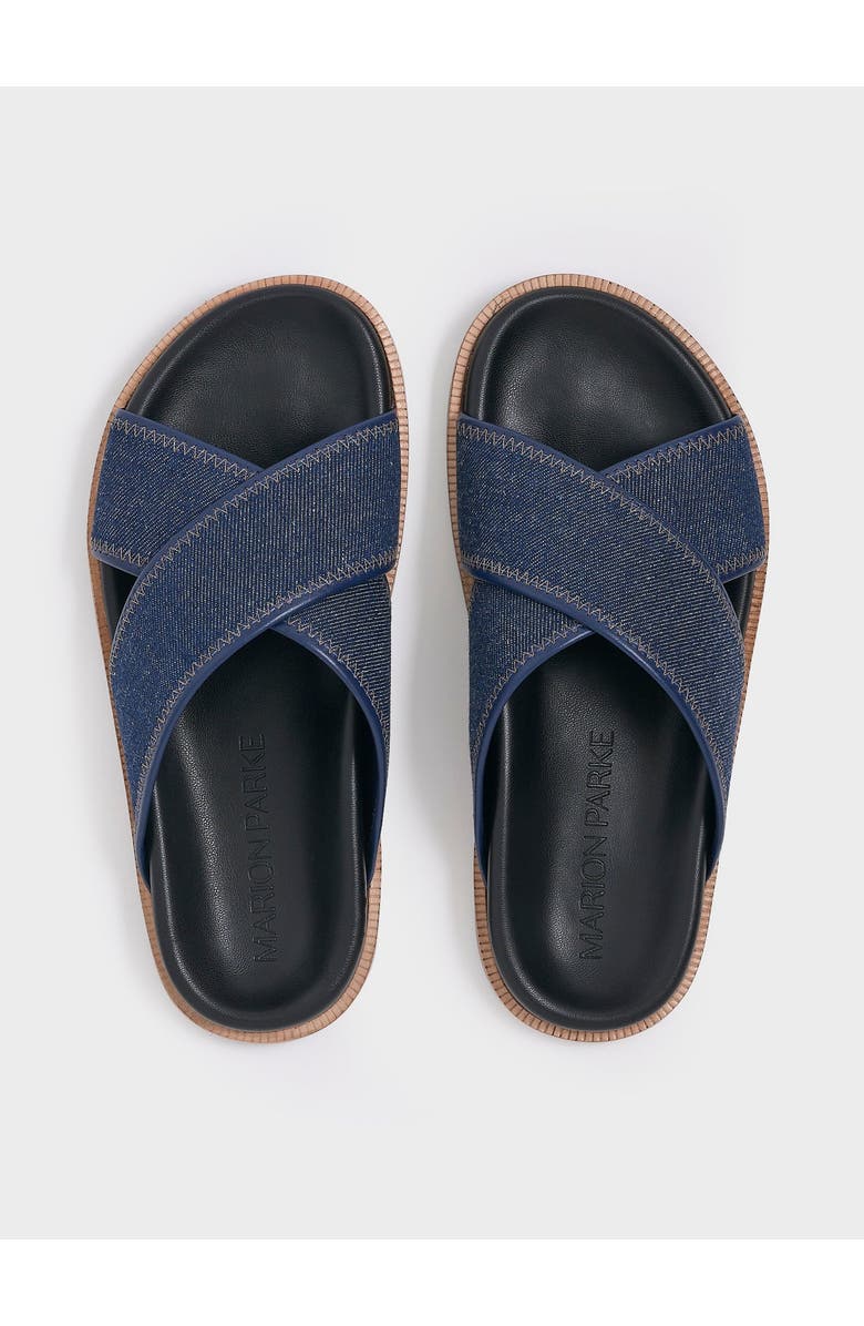 MARION PARKE Avery Molded Footbed | Denim, Alternate, color, Navy Denim
