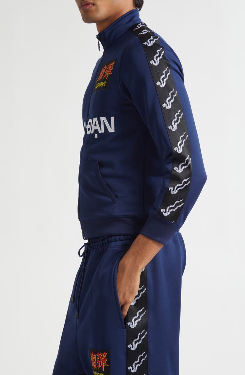 LU'U DAN Shrunken Track Jacket, Alternate, color, Deep Navy