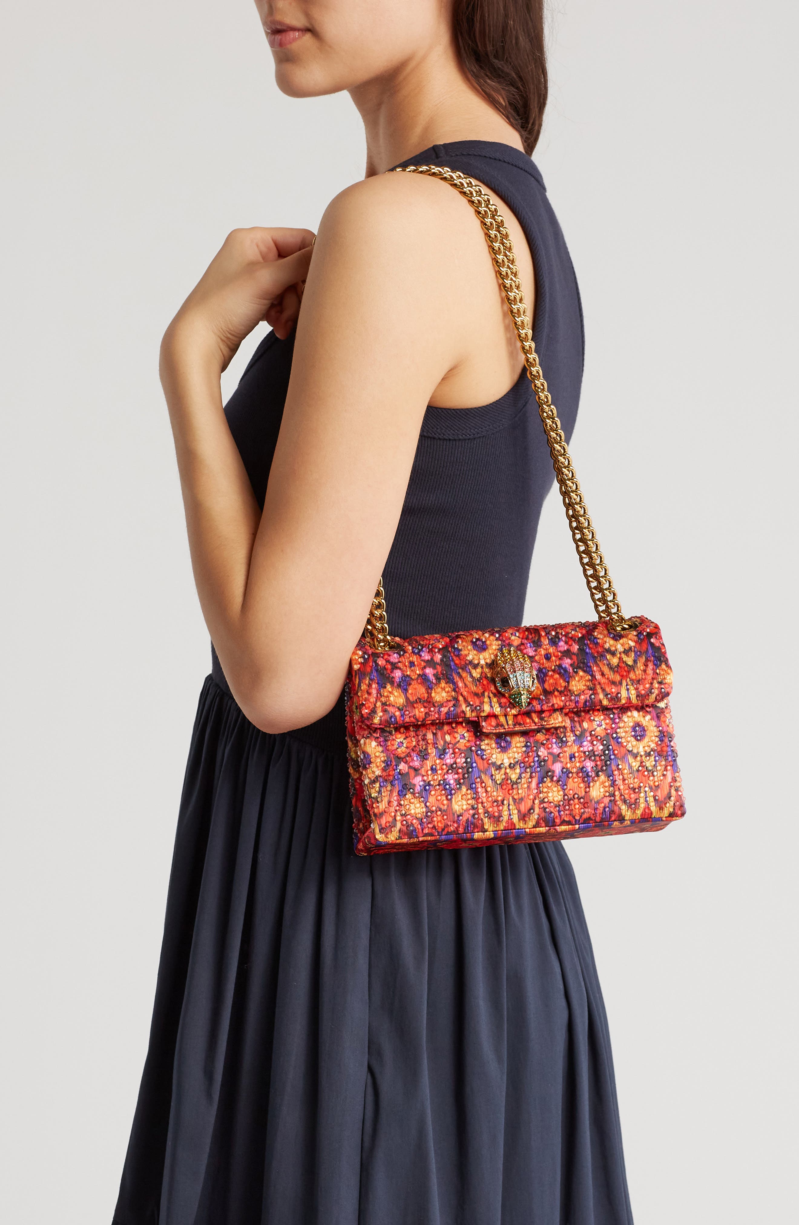 Kurt Geiger London Mini Kensington Crystal Shoulder Bag (Women ...