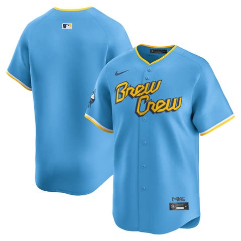 Men's Nike Light Blue Milwaukee Brewers City Connect Limited Jersey