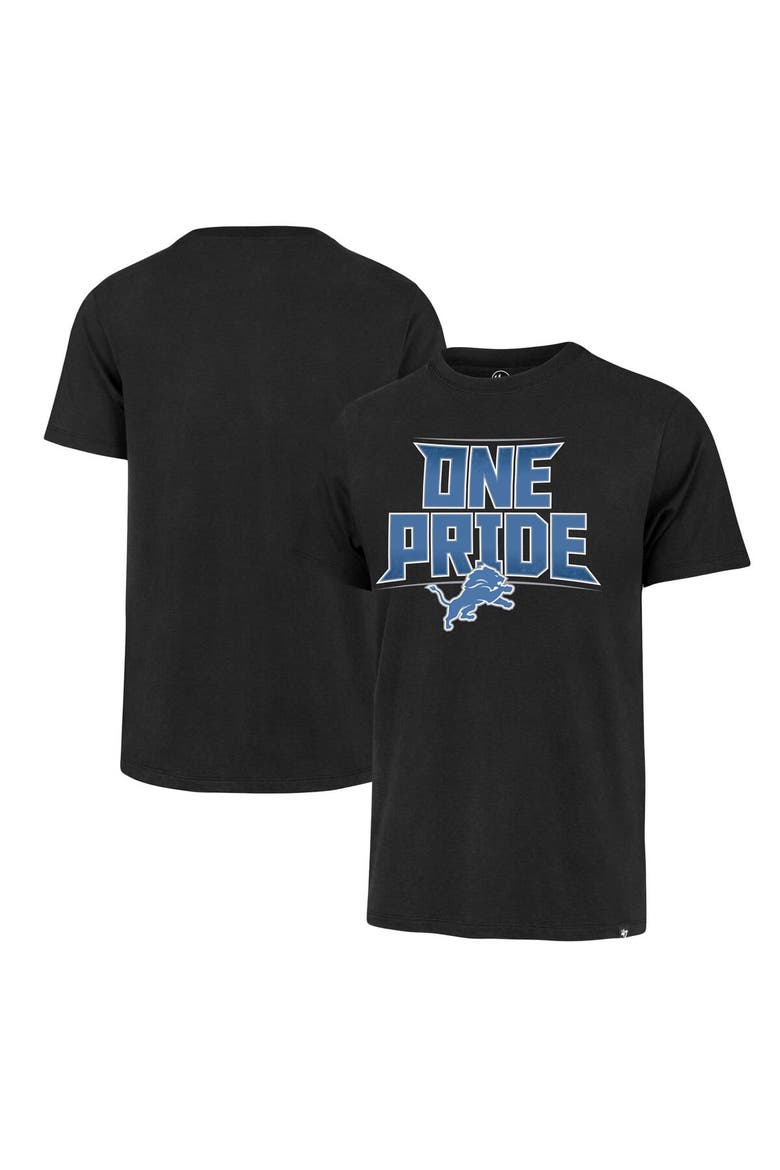 Men's '47 Black Detroit Lions Regional Franklin T-Shirt, Main, color, Black