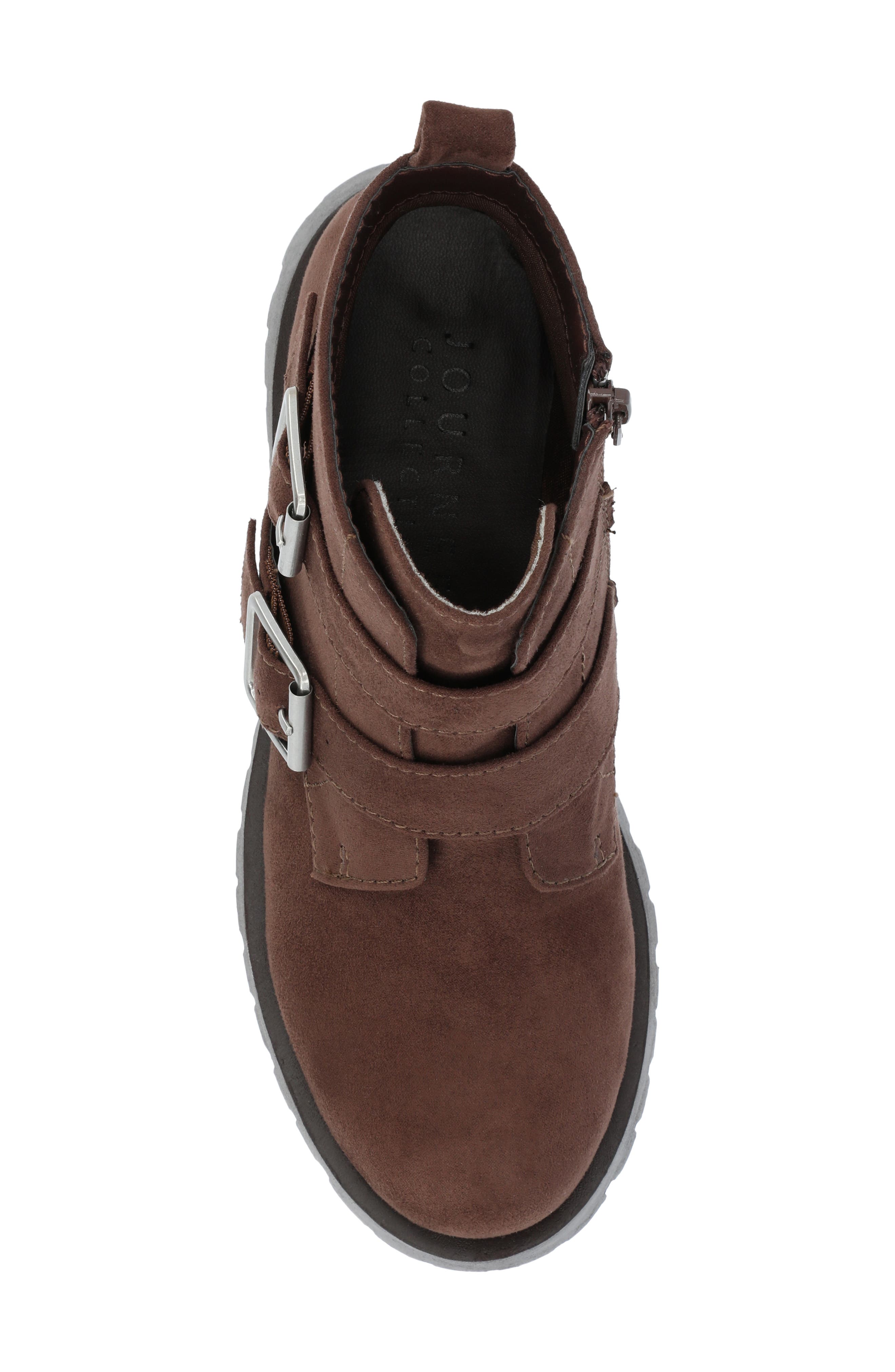 Journee Collection Maebry Buckle Bootie, Alternate, color, Brown