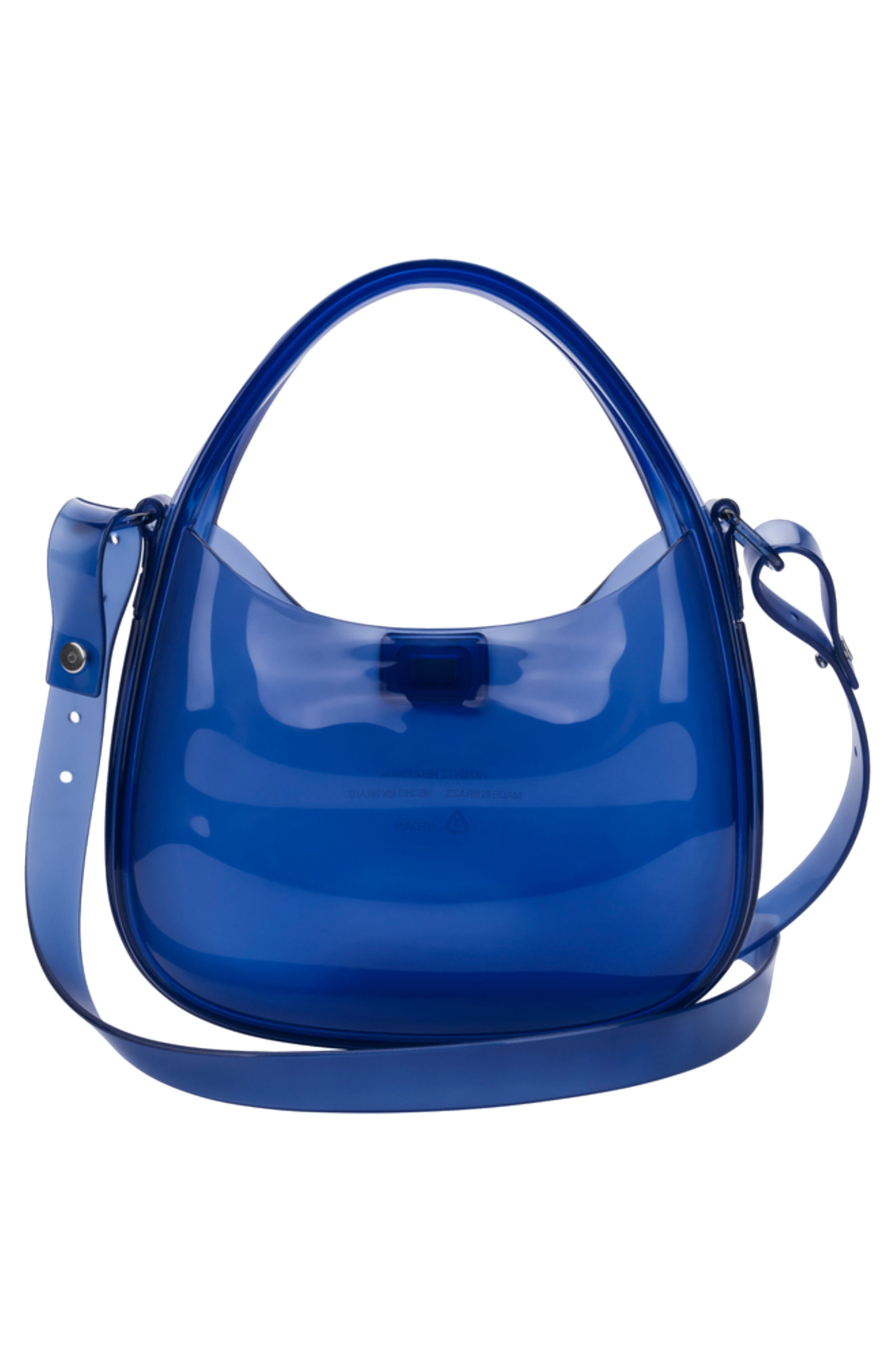 Mirror Crossbody Bag, Alternate, color, TRANSPARENT BLUE