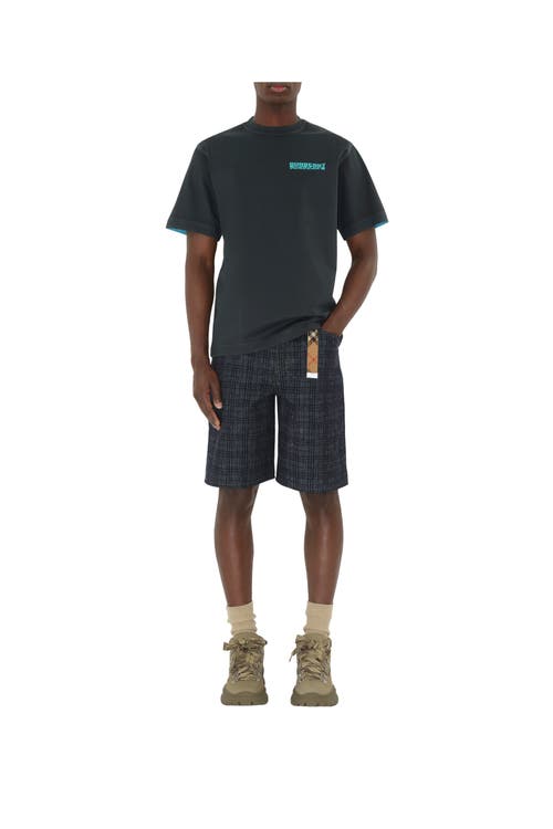 Shop Burberry Warped Logo Cotton T-shirt