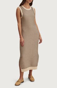 Varley Sadia Sleeveless Cotton Midi Sweater Dress