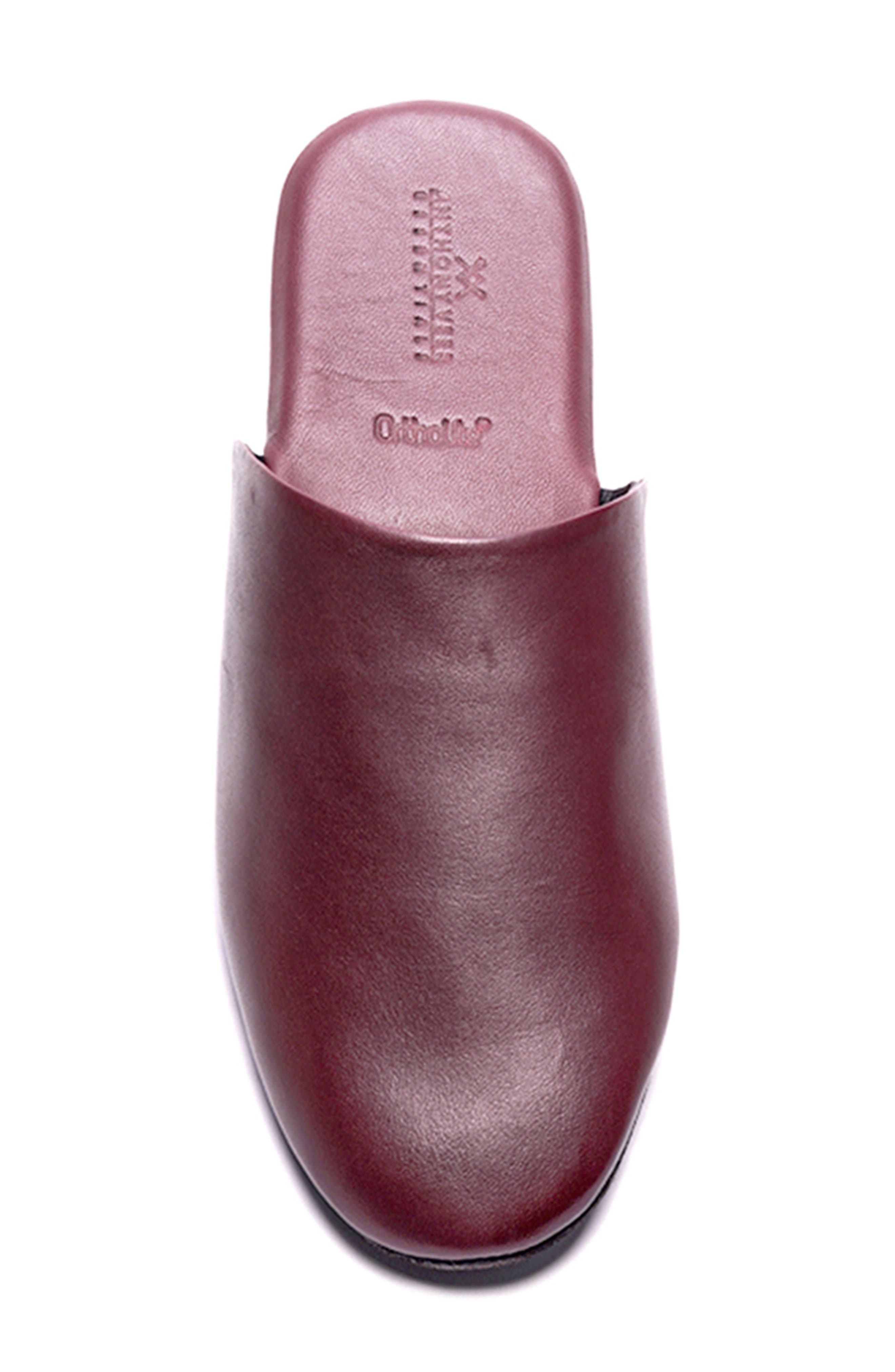 Anthony Veer Clark Leather Scuff Slipper, Alternate, color, Dark Red