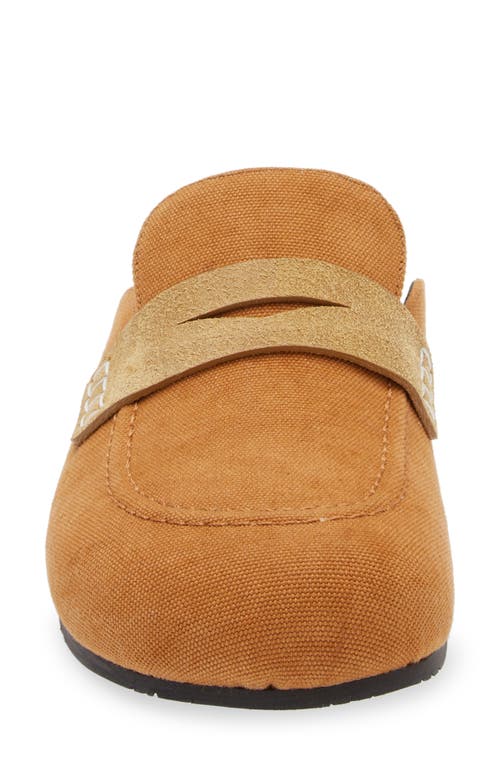 Jw Anderson Canvas Loafer Mule In Brown