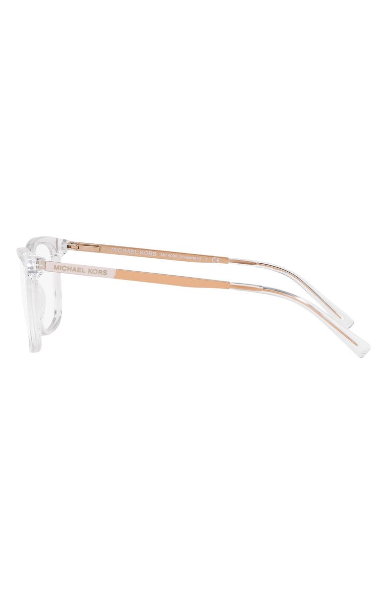 Michael Kors 52mm Square Optical Glasses, Alternate, color, Clear