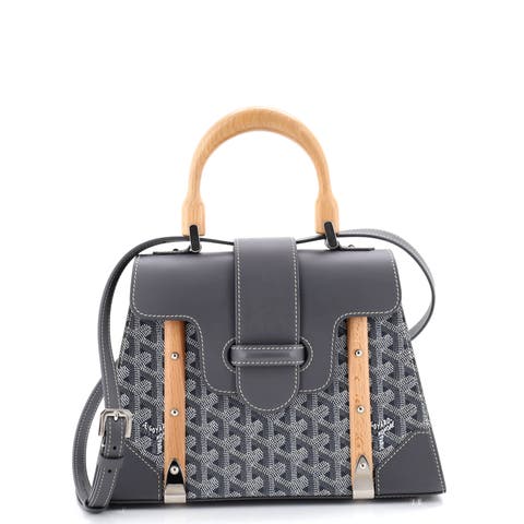 Saigon Top Handle Bag Coated Canvas with Leather PM