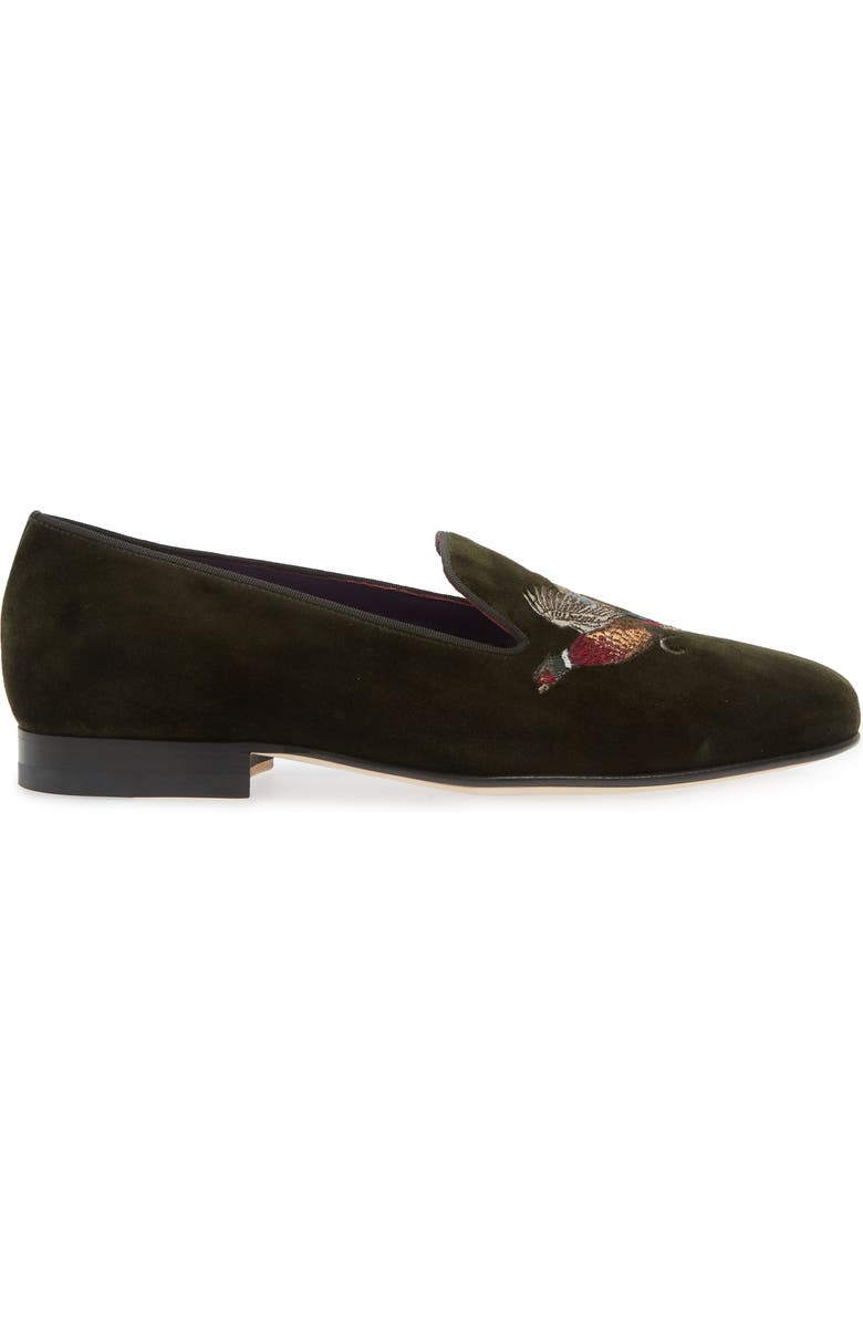 Ralph Lauren Purple Label Alonzo Pheasant Velvet Loafer, Alternate, color,