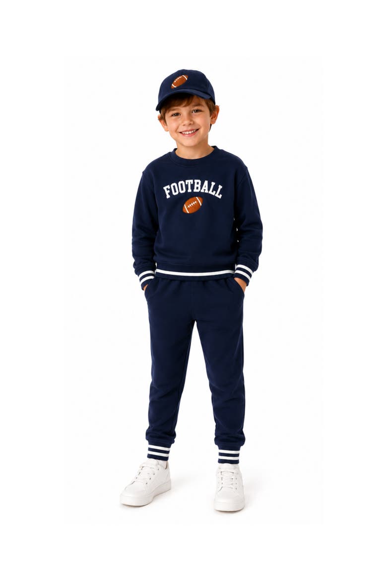 Football Crewneck Sweatshirt, Alternate, color, Navy