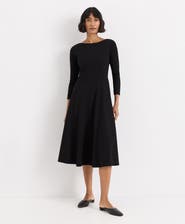 Pact Fit & Flare Three Quarter Sleeve Ballet Dress Made with Organic Cotton