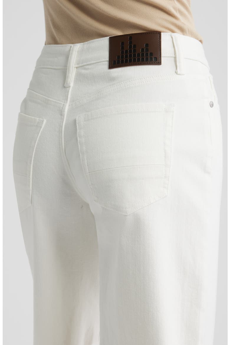 Frayed Denim Bermuda Shorts, Alternate, color, IVORY