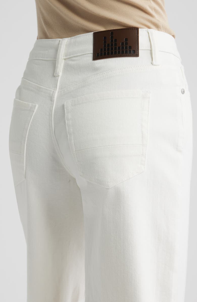 CITY BLUES Frayed Denim Bermuda Shorts, Alternate, color, Ivory