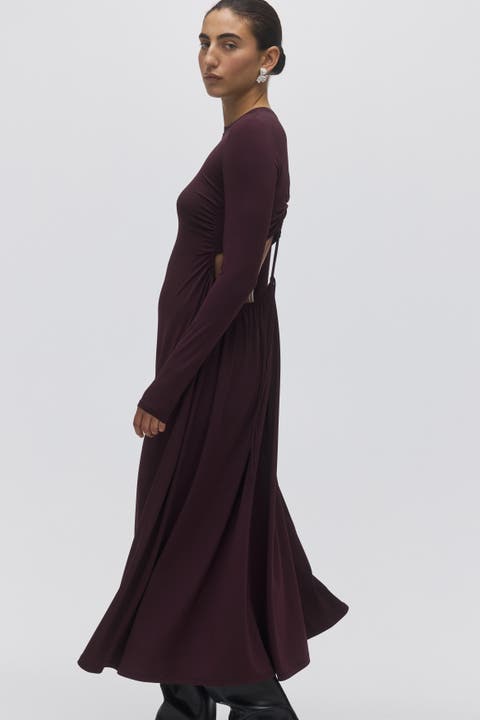Gathered jersey dress