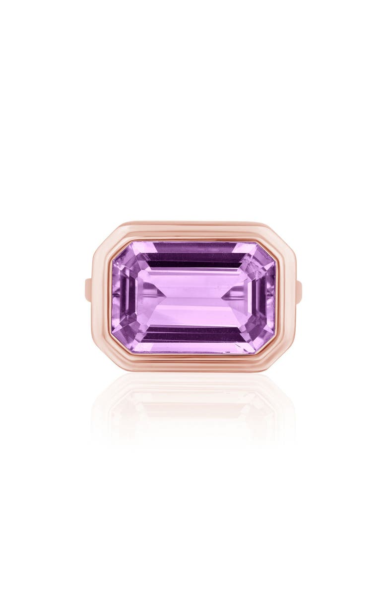 GOSHWARA Manhattan East West Emerald Cut Ring, Main, color, Lavender