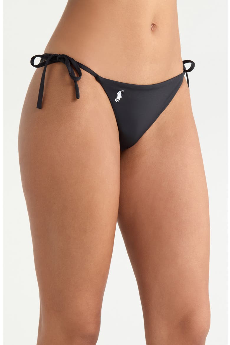 Side Tie Bikini Bottoms, Alternate, color, BLACK