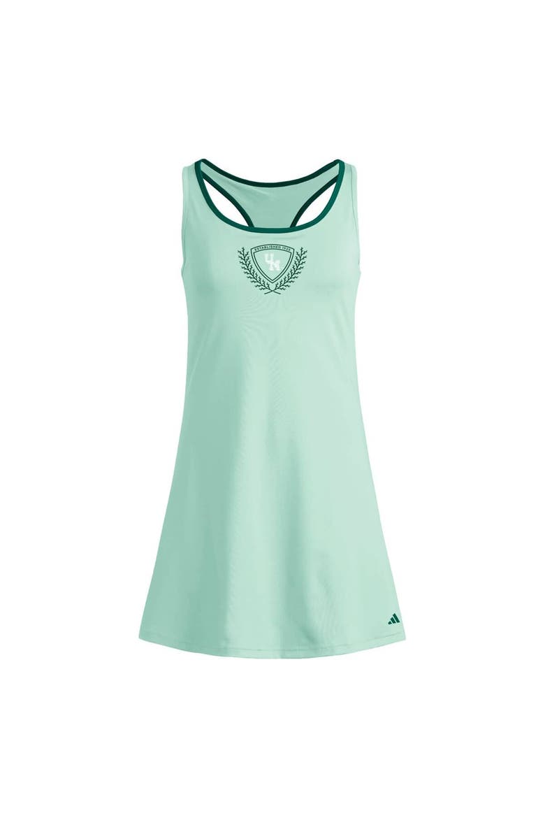Women's adidas  Green Miami Hurricanes Spring Fling Active Racerback Skort Dress, Alternate, color, Green