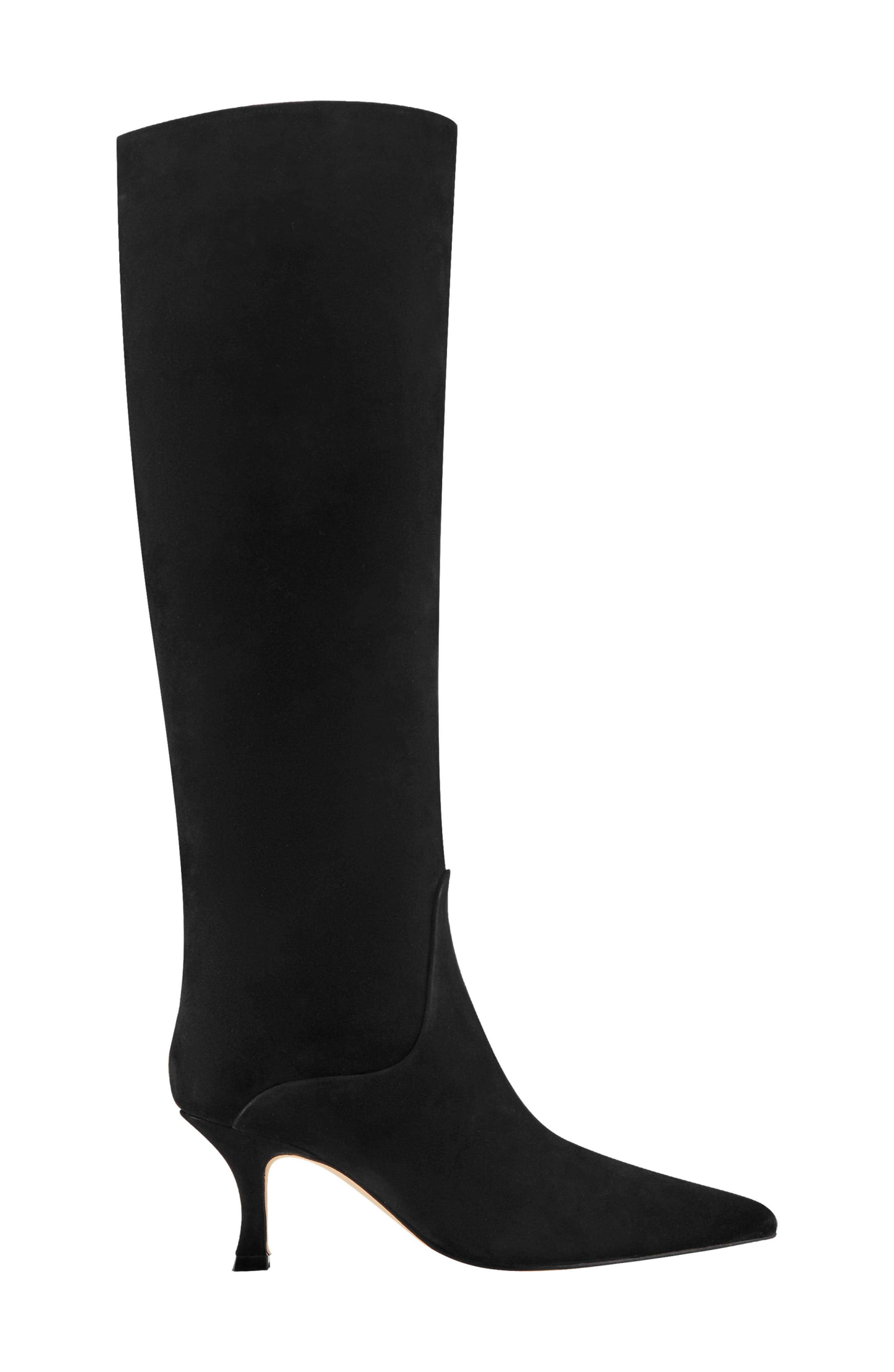 Visola Pointed Toe Knee High Boot, Alternate, color, BLACK
