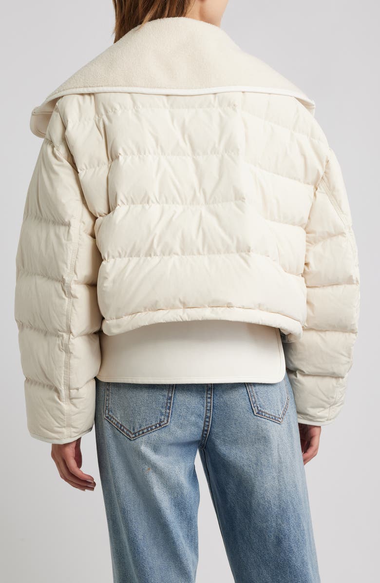rag & bone Gloria Faux Leather & Faux Shearling Down &Feather Fill Jacket, Alternate, color, Off White