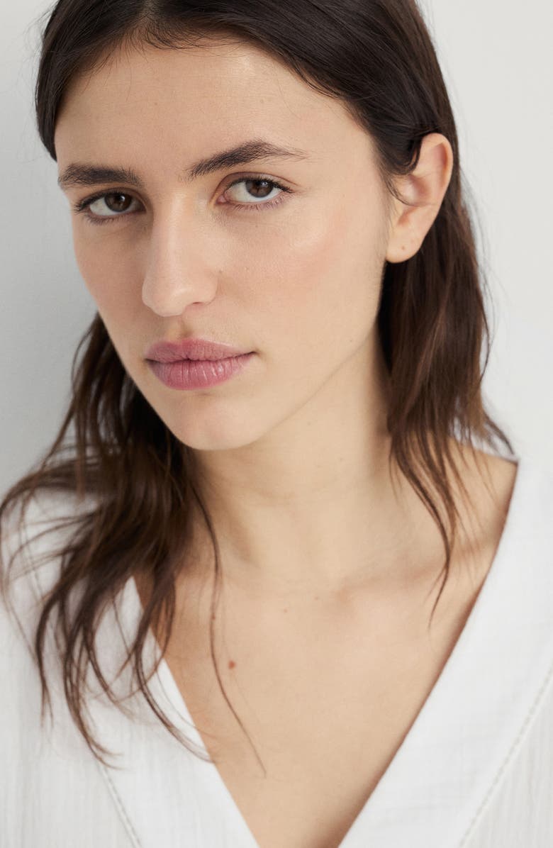 MANGO Oversize Pyjama Cotton Gauze Caftan, Alternate, color, 