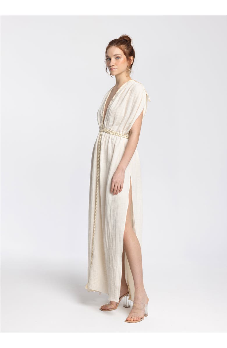 Monlicia Helen 100% Cotton Maxi Dress, Alternate, color, Cream