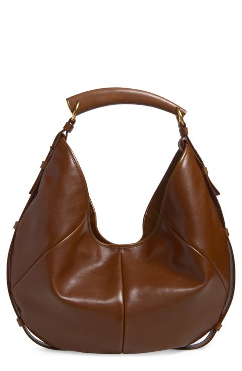 Medium Mombasa Leather Hobo Bag