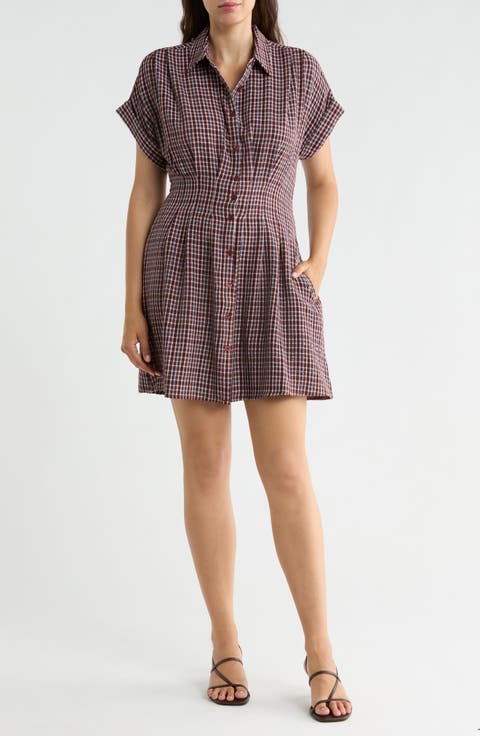 Roll Sleeve Shirtdress