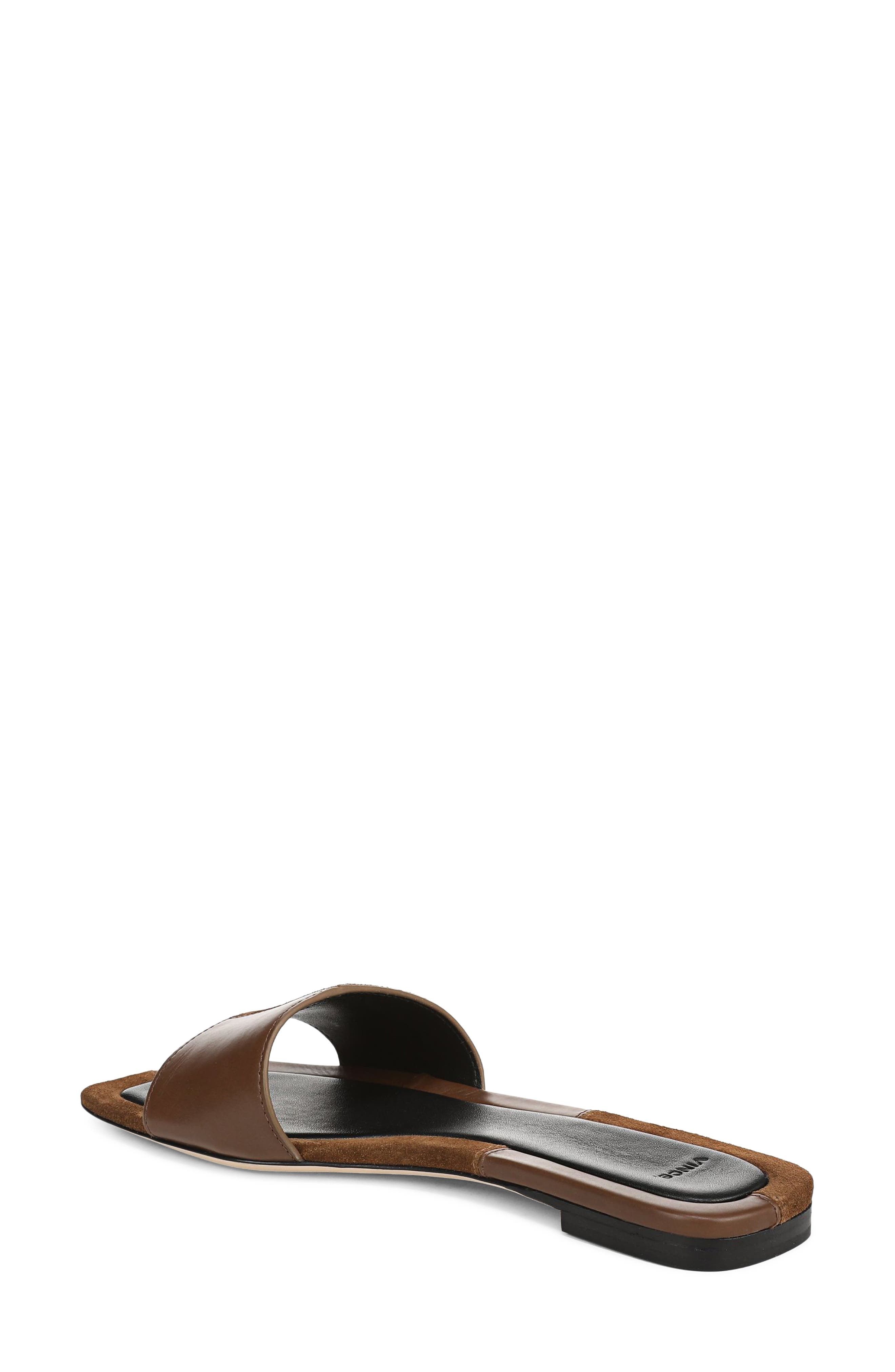 Valeria Slide Sandal, Alternate, color, CEDAR BROWN/ ELMWOOD