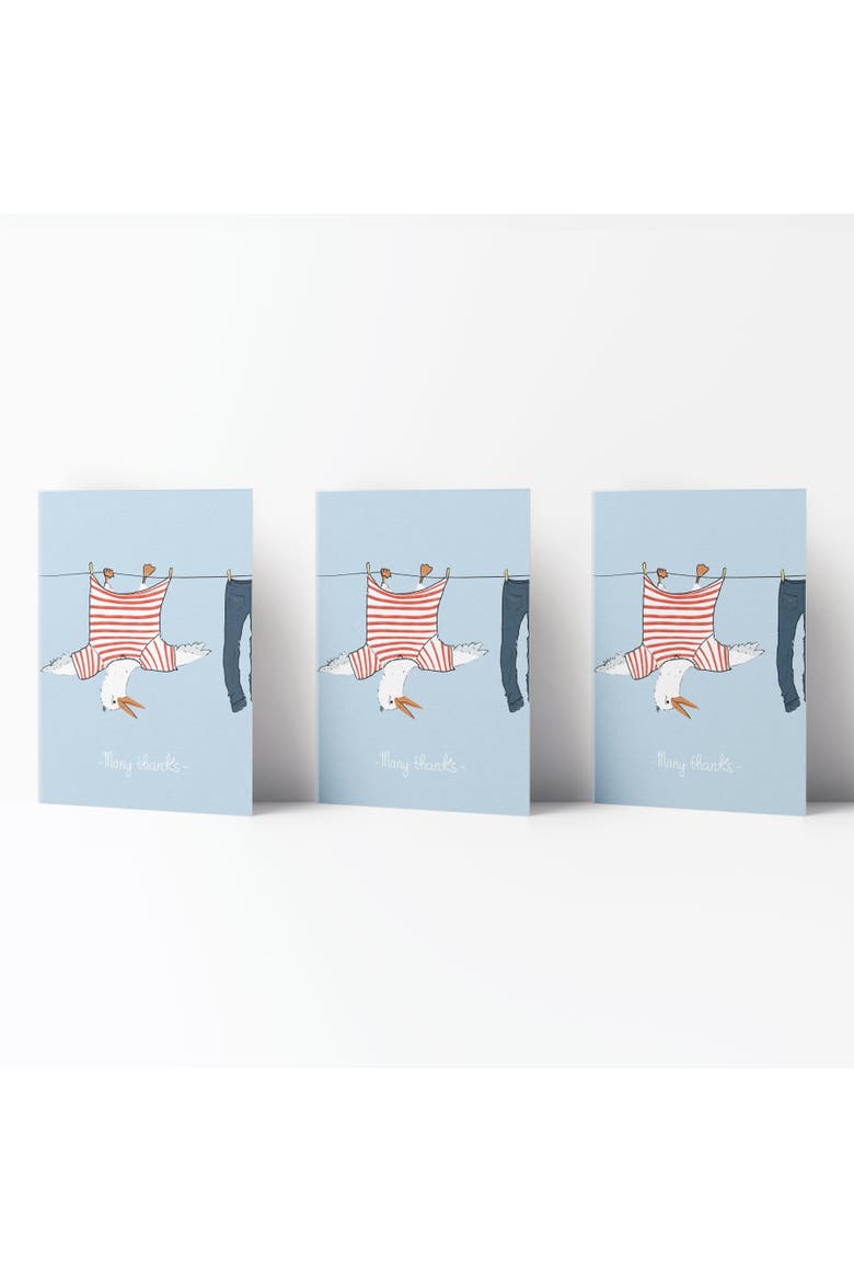 Thank You Greeting Card Pack (3ct) "Many Thanks Seagull", Main, color, Multi-Pack