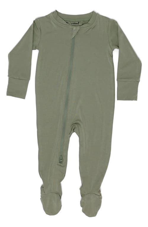 Wildbird Cloudblend™ Footie One-piece Pajamas In Green
