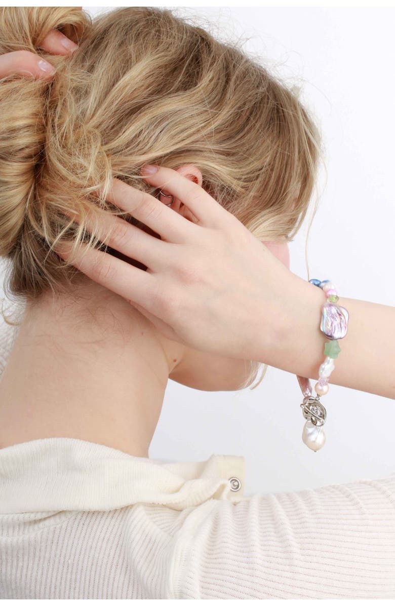 Velvet Luna Irregular Multicolor Pearl Bracelet, Alternate, color, Multi Colored