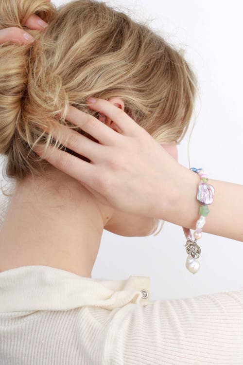 Velvet Luna Irregular Multicolor Pearl Bracelet In Multi