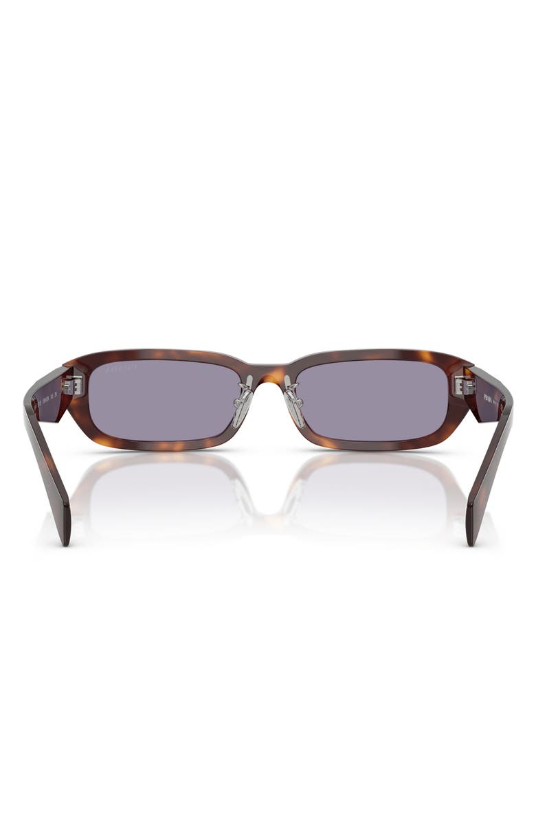 Prada 55mm Rectangular Sunglasses, Alternate, color, Grey