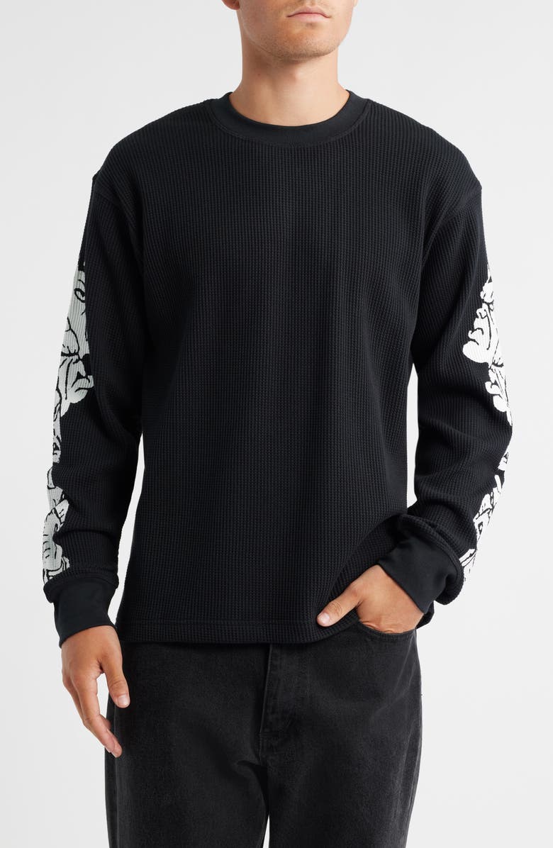 Obey Goblin Long Sleeve Thermal T-Shirt, Main, color, Black