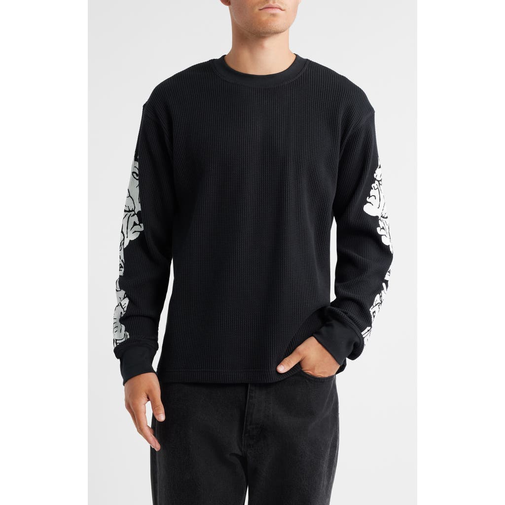 Obey Goblin Long Sleeve Thermal T-shirt In Black