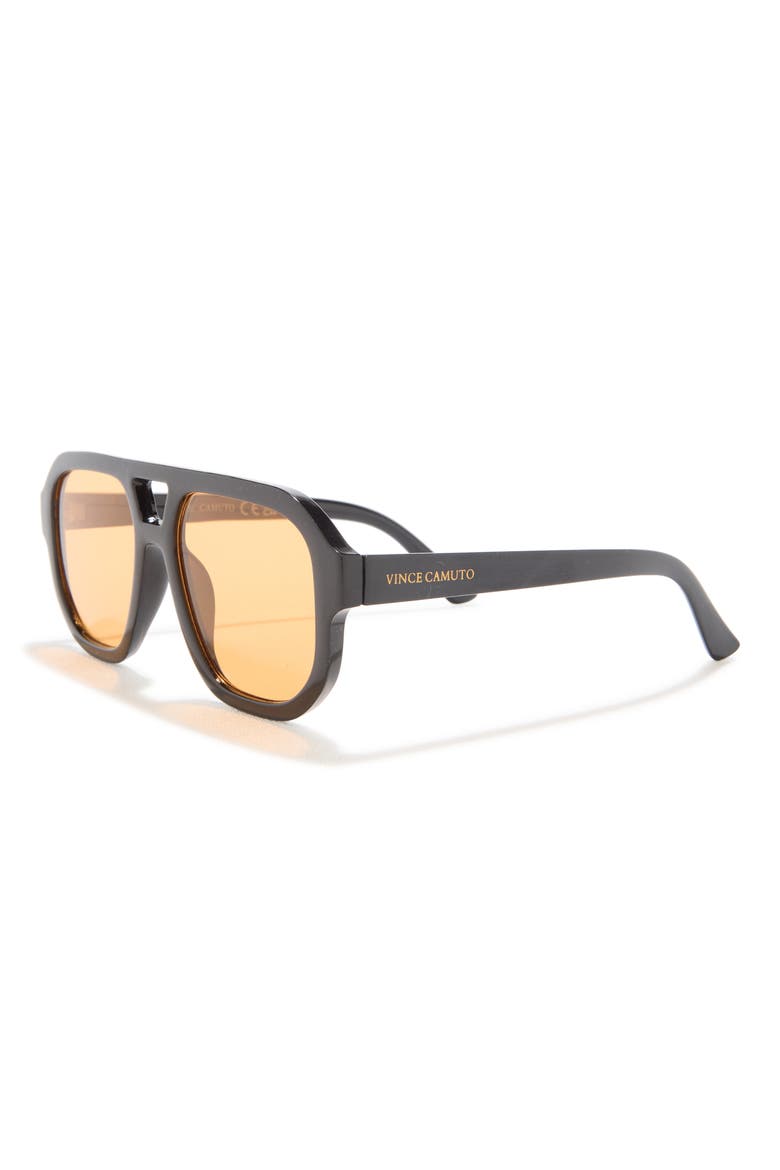 128mm Gradient Aviator Sunglasses, Alternate, color, BLACK AMBER