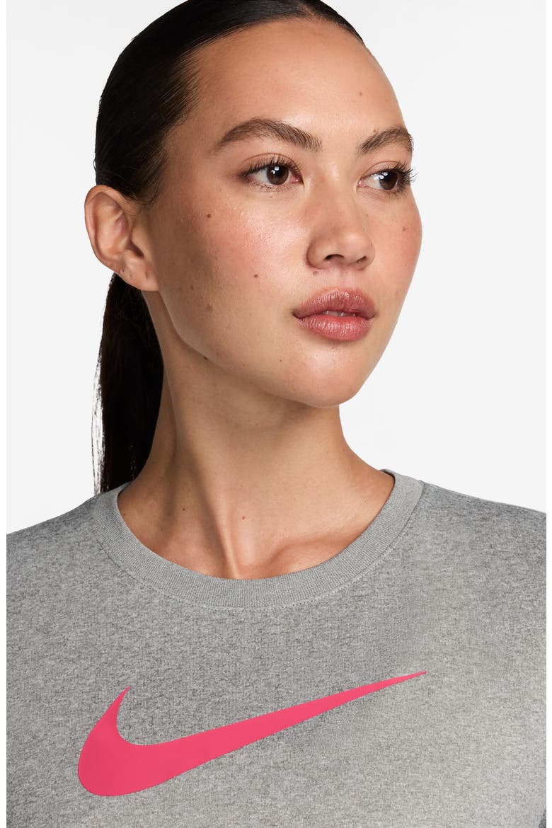 Swoosh Dri-FIT T-Shirt, Alternate, color, TUMBLED GREY/ SILVER