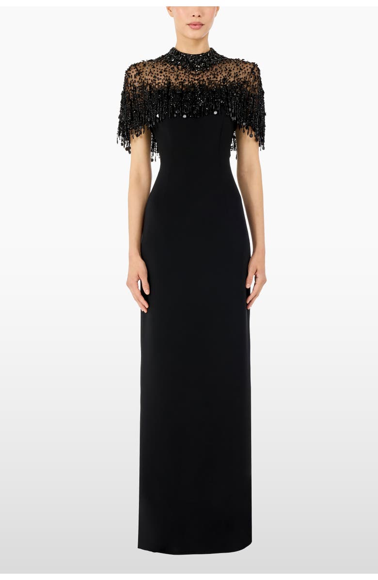 Jenny Packham Livia Beaded-Embellishment Maxi Dress, Alternate, color, Liquorice