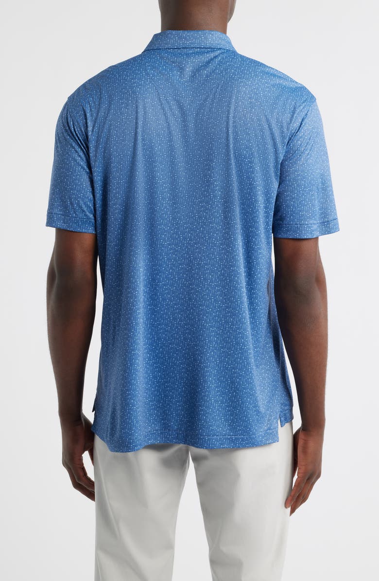 Peter Millar Featherweight Golf Headcover Print Performance Polo, Alternate, color, Windsor Blue