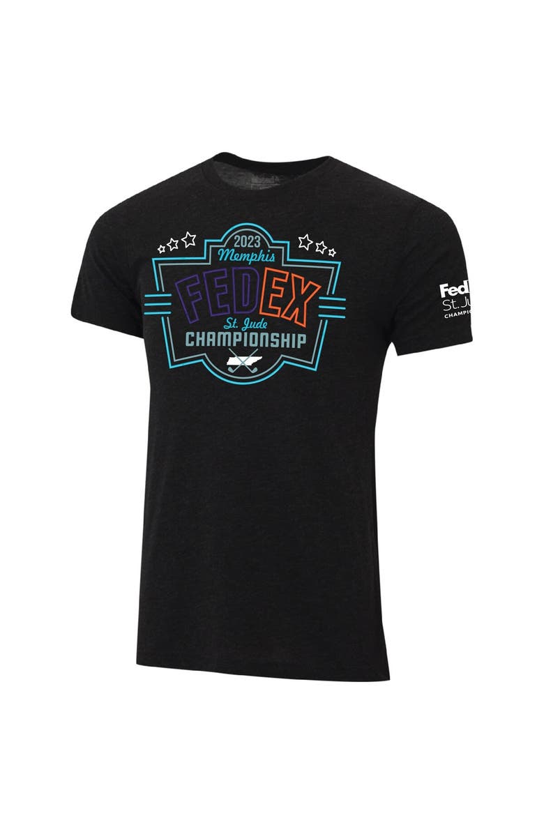AHEAD Men's Ahead Black 2023 FedEx St. Jude Championship Instant Classic Neon Sign Tri-Blend T-Shirt, Alternate, color, Black