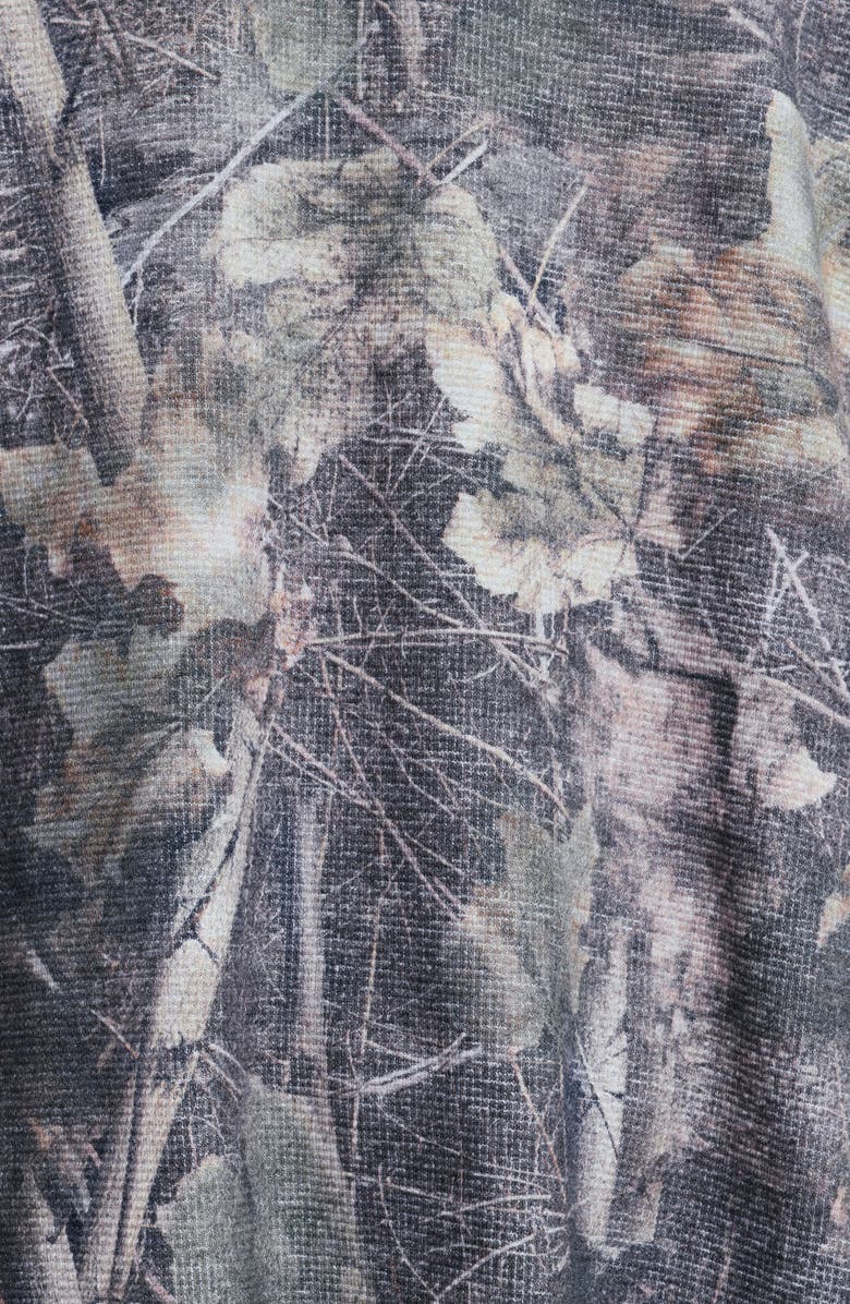 JADED LONDON Woodland Camo Long Sleeve Waffle T-Shirt, Alternate, color, Camo