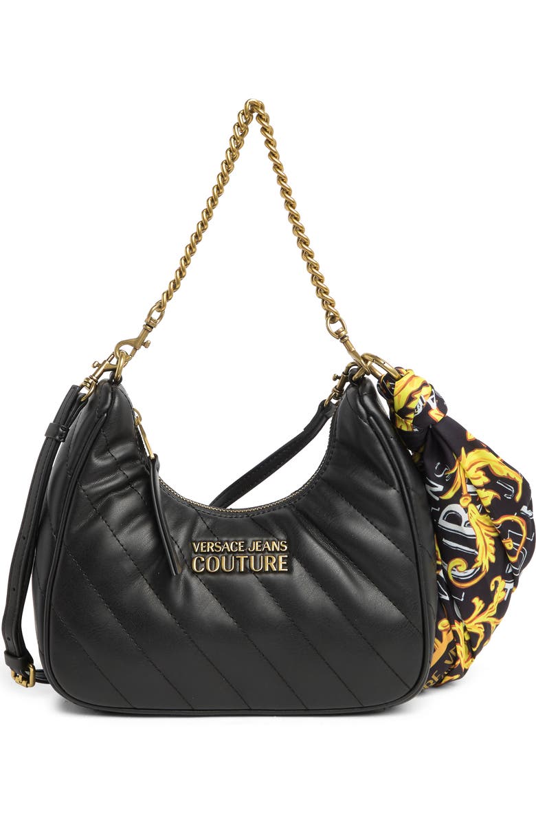 Versace Quilted Shoulder Bag, Main, color,