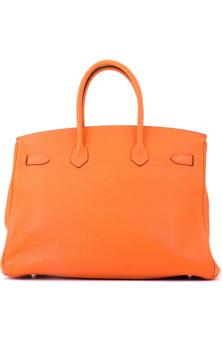 Pre-Owned Hermes Birkin Handbag Orange Clemence with Palladium Hardware 35, Alternate, color, Orange H