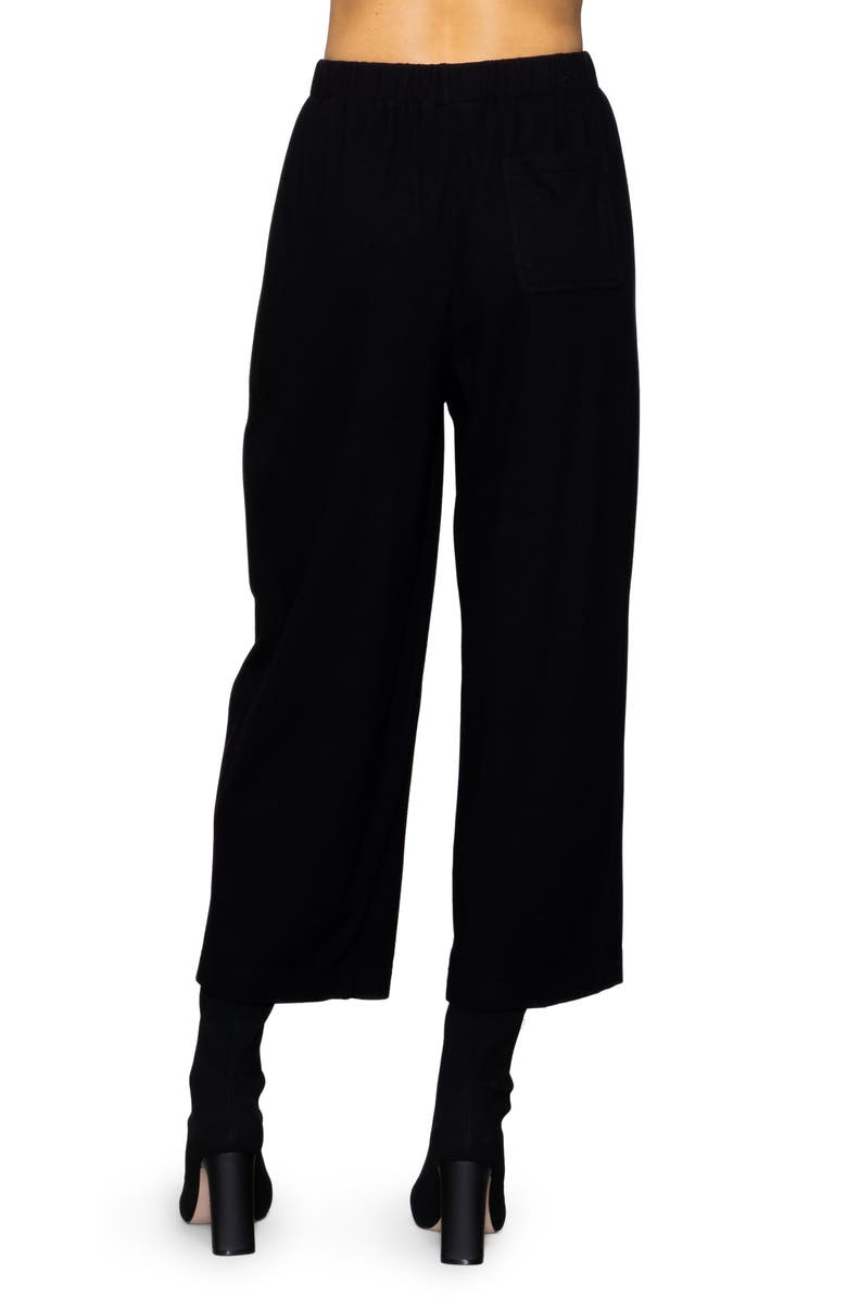 MELLODAY Brushed Crop Pants, Alternate, color, Black